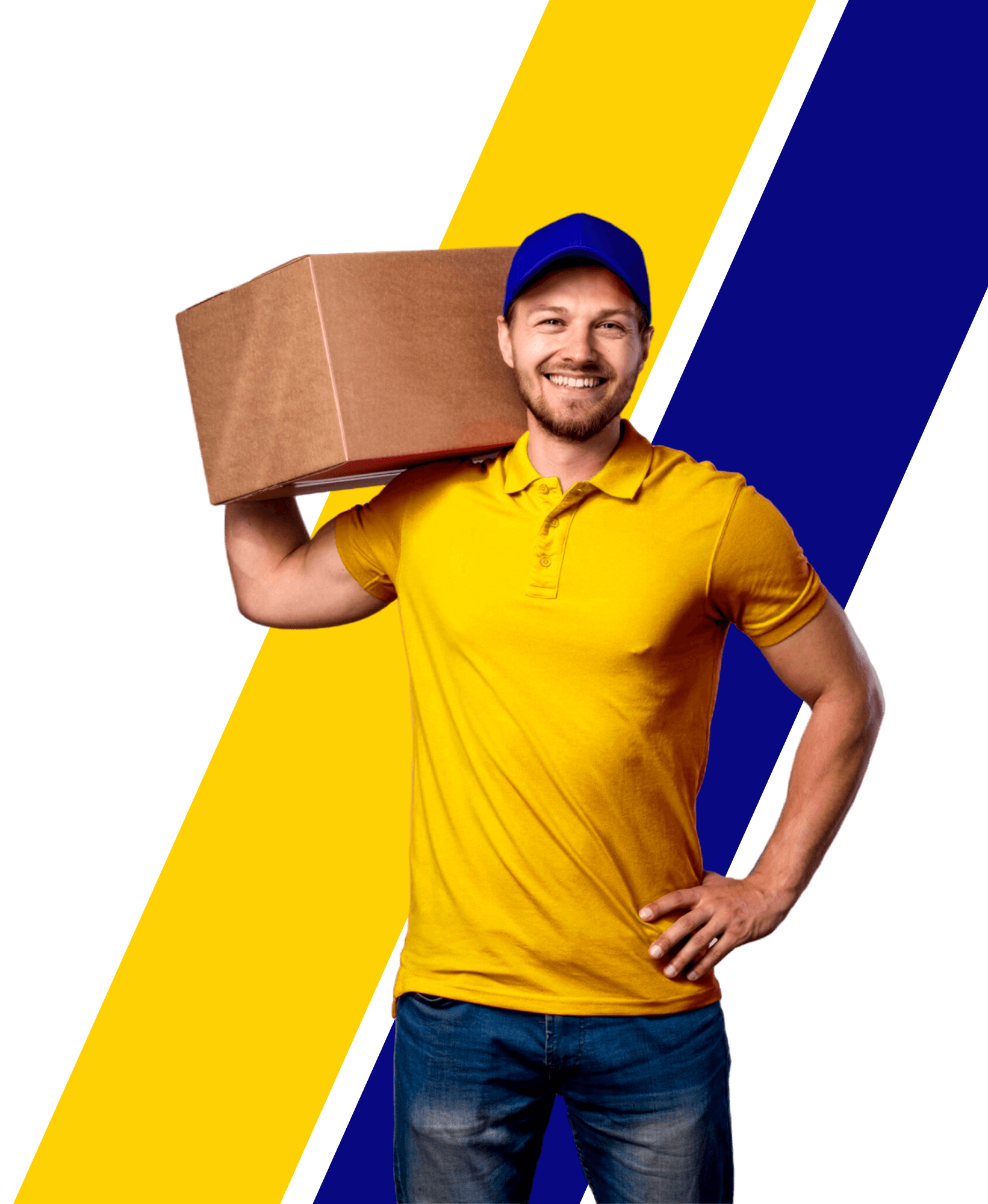 Caminhoneiro sorrindo